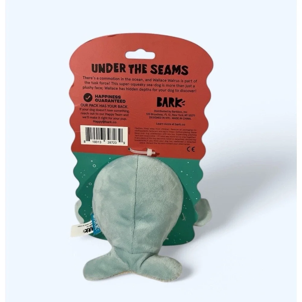 Bark Dog Toys Wallus Walrus Party squeak GREAT FOR DEFLUFFERS